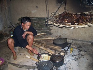 Sapa homestay cooking